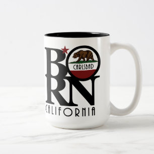 BORN Carlsbad California 15oz Two-Tone Coffee Mug
