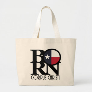 BORN Corpus Christi Texas Large Tote Bag