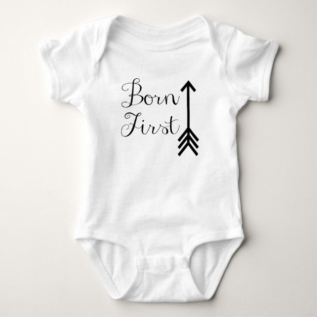 Born First Twin Bodysuit (Front)