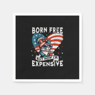 Born Free But Now I'm Expensive Funny Mom Bun Cat Napkin