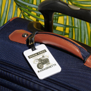 Born Free Choppers Motorcycle Massachusetts Luggage Tag