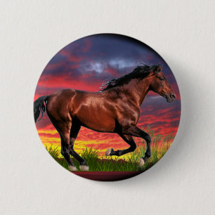 Born Free horse 2 Inch Round Button