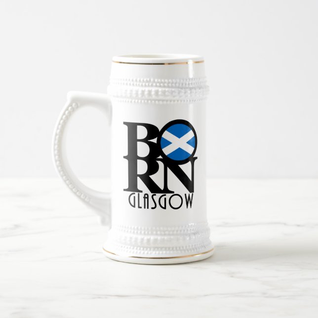 BORN Glasgow Scotland Beer Stein (Left)