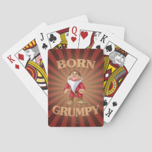 Born Grumpy Playing Cards