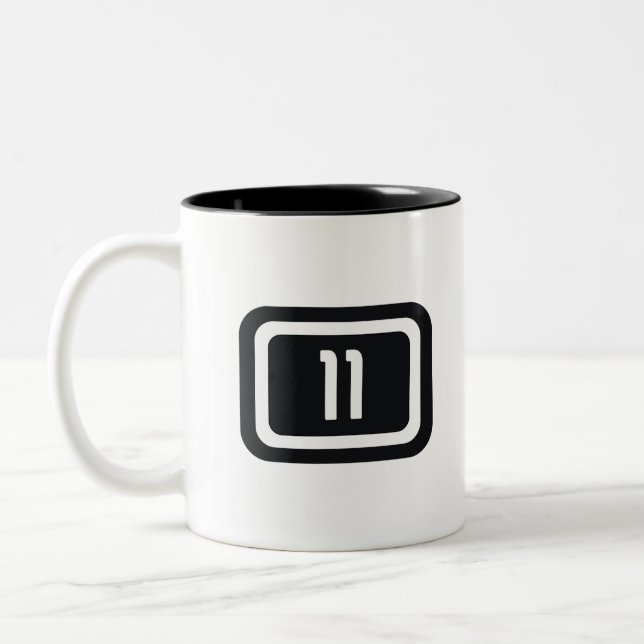 Born in 11 Two-Tone coffee mug (Left)