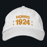 Born in 1923 or Any Year 90th Birthday V11 WHITE Embroidered Hat<br><div class="desc">Born in 1923 or Any Year 90th Birthday V11 WHITE Hat GOLD Embroidery with STARS Fun birthday hat that you can personalize with a sentiment, name, and year. All text is customizable, so also suitable for a 90 91 92 93 94 95 96 97 98 99 or any other year...</div>