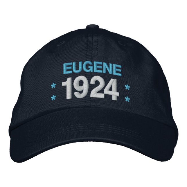 Born in 1924 or Any Year 90th Birthday V05G NAVY Embroidered Hat (Front)