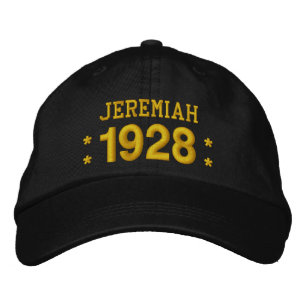 Born in 1928 or Any Year 90th Birthday V05 BROWN Embroidered Hat