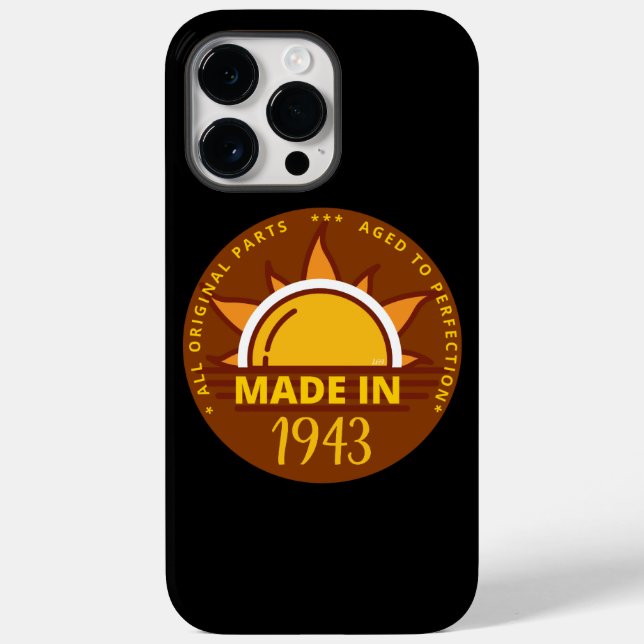 BORN IN 1943 funny birthday gift                   Case-Mate iPhone Case (Back)