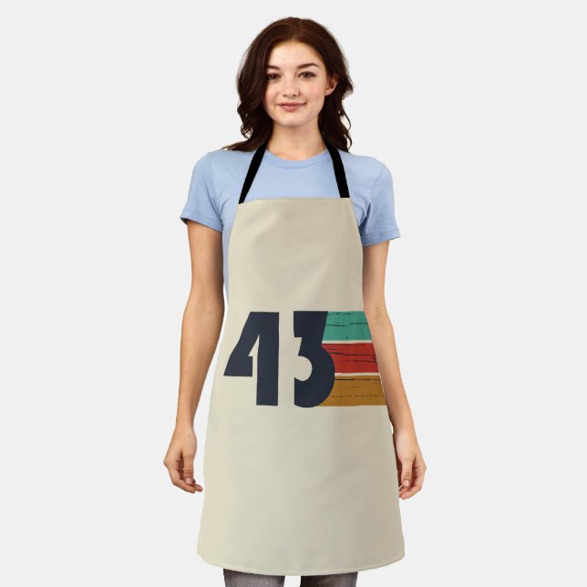 born in 1943 vintage birthday apron (Worn)