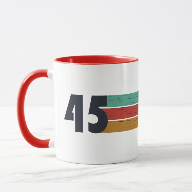 Born in 1945 vintage birthday gift mug (Left)