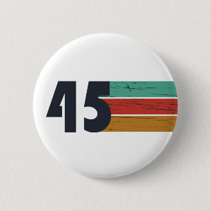 Born in 1945 vintage birthday party 2 inch round button