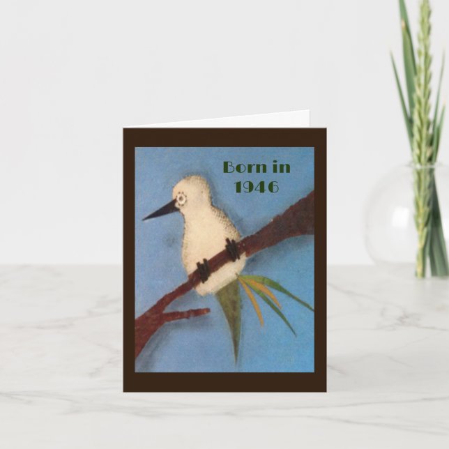 Born in 1946 Birthday fun facts Card (Front)