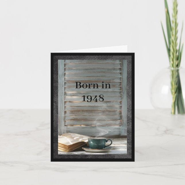 Born in 1948 Birthday fun facts Card (Front)