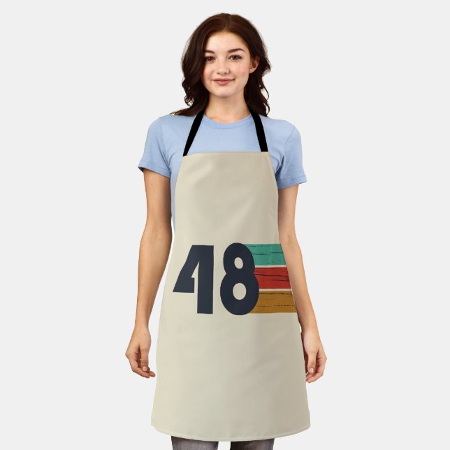 Born in 1948 vintage birthday apron (Worn)