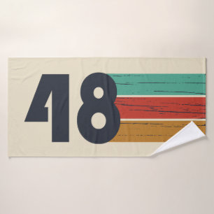 Born in 1948 vintage birthday party bath towel