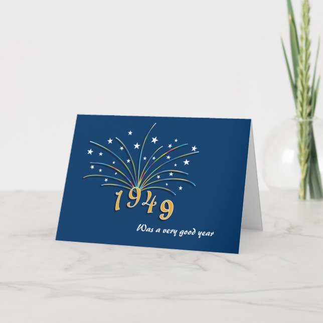 Born in 1949 Birthday Greeting Card (Front)