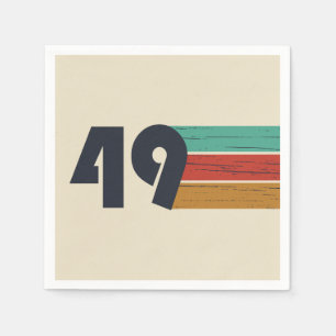 born in 1949 vintage 75th birthday napkin