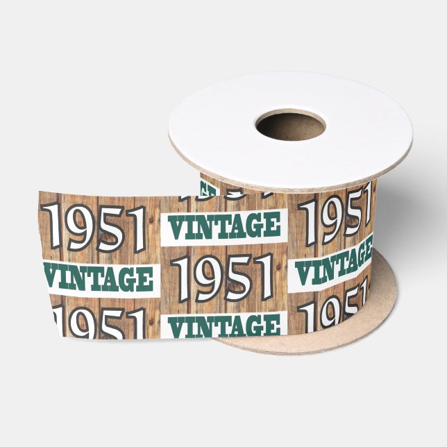 Born in 1951 satin ribbon (Spool)