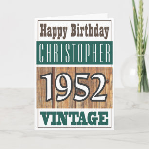 Born in 1952 Greetings Card