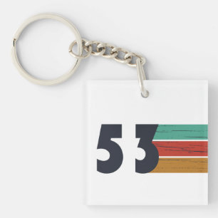 Born in 1953 elegant vintage birthday gift keychain