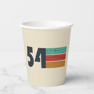 born in 1954 vintage birthday paper cups