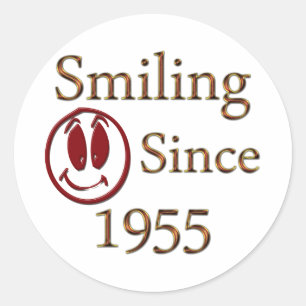 Born in 1955 classic round sticker