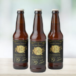Born in 1956 70th birthday party beer Label Set<br><div class="desc">Check out this fabulous,  funny black and gold born in 1956 70th birthday party beer label,  starring a golden disco ball! You can jazz it up by adding a slogan and tweaking the gold text options to match your style. Let the party begin!</div>