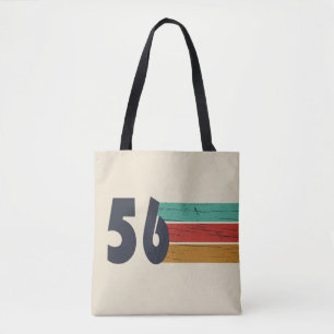 Born in 1956 vintage 70th birthday gift tote bag