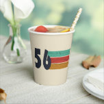 Born in 1956 vintage 70th birthday party paper cups<br><div class="desc">Add some originality to your wardrobe with this vintage sunset birthday graphic design featuring an awesome typography font. It's a great gift idea for men,  women,  husbands,  wives,  grandmothers,  and grandfathers who will love this unique artwork. The perfect funny holiday present for a happy birthday party.</div>