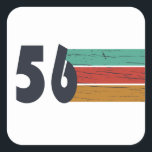 Born in 1956 vintage 70th birthday party square sticker<br><div class="desc">Add some originality to your wardrobe with this vintage sunset birthday graphic design featuring an awesome typography font. It's a great gift idea for men,  women,  husbands,  wives,  grandmothers,  and grandfathers who will love this unique artwork. The perfect funny holiday present for a happy birthday party.</div>