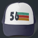 Born in 1956 vintage 70th birthday party trucker hat<br><div class="desc">Add some originality to your wardrobe with this vintage sunset birthday graphic design featuring an awesome typography font. It's a great gift idea for men,  women,  husbands,  wives,  grandmothers,  and grandfathers who will love this unique artwork. The perfect funny holiday present for a happy birthday party.</div>