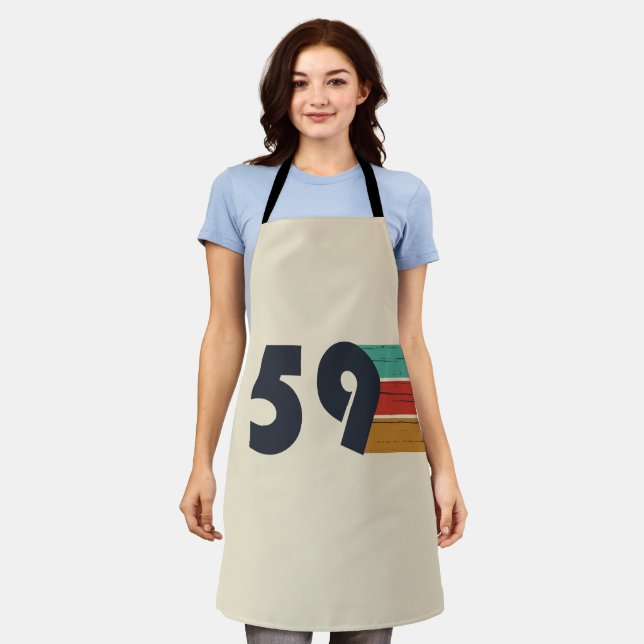 born in 1959 vintage birthday apron (Worn)