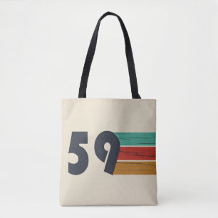 born in 1959 vintage birthday tote bag