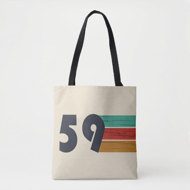 born in 1959 vintage birthday tote bag (Front)