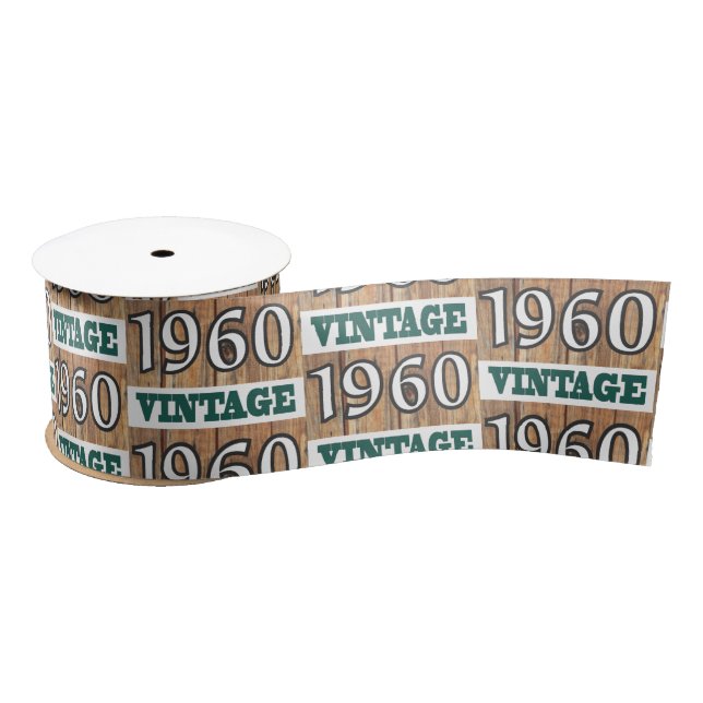 Born in 1960 satin ribbon (Spool)