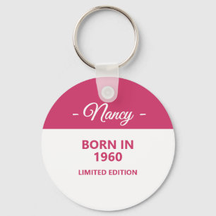 Born in 1960 Vivifying Birthday Keychain