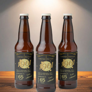 Born in 1961 65th birthday party beer Label Set