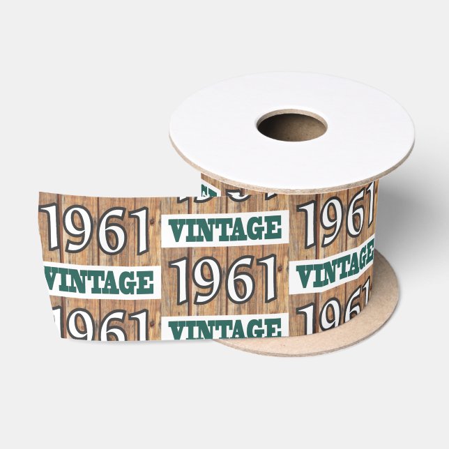 Born in 1961 satin ribbon (Spool)