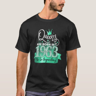 Born in 1963 I Black Turquoise Party Outfit & Acce T-Shirt