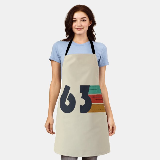 born in 1963 vintage birthday gift apron (Worn)