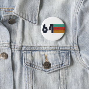 born in 1964 vintage 60th birthday 2 inch round button