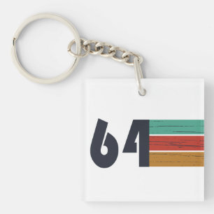 born in 1964 vintage birthday keychain