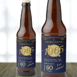 Born in 1965 60th birthday party blue beer Label<br><div class="desc">Check out this fabulous,  funny blue and gold born in 1965 60th birthday party beer label,  starring a golden disco ball! You can jazz it up by adding a slogan and tweaking the gold text options to match your style. Let the party begin!</div>