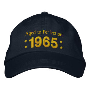 Born in 1965 AGED TO PERFECTION 50th Birthday V2F Embroidered Hat