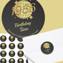 Born in 1966 60th birthday address return Sticker