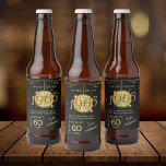 Born in 1966 60th birthday party beer Label Set<br><div class="desc">Check out this fabulous,  funny black and gold born in 1966 60th birthday party beer label,  starring a golden disco ball! You can jazz it up by adding a slogan and tweaking the gold text options to match your style. Let the party begin!</div>