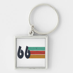 Born in 1966 vintage 60th birthday gift keychain