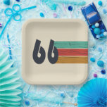 Born in 1966 vintage 60th birthday party paper plate<br><div class="desc">Add some originality to your wardrobe with this vintage sunset birthday graphic design featuring an awesome typography font. It's a great gift idea for men,  women,  husbands,  wives,  grandmothers,  and grandfathers who will love this unique artwork. The perfect funny holiday present for a happy birthday party.</div>
