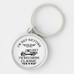 Born in 1967 elegant vintage birthday gift keychain